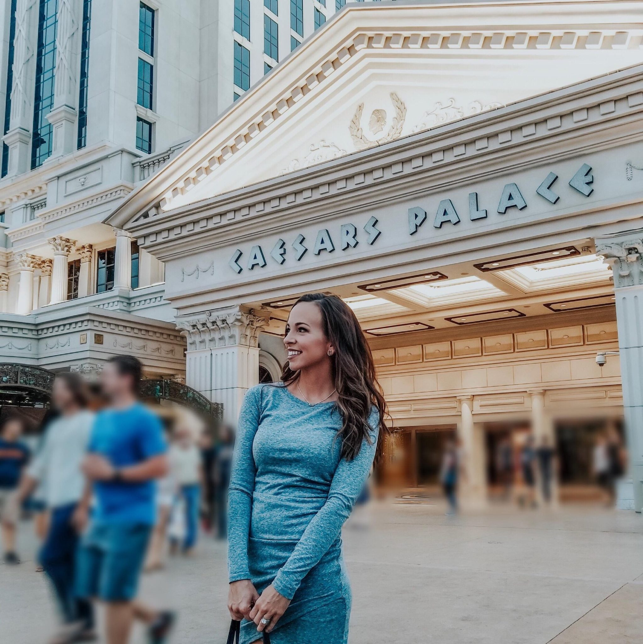 Female creator at Caesars hotel Vegas engages customers